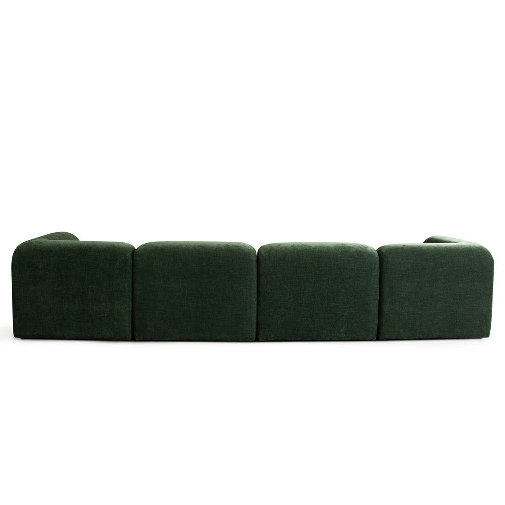 Echo 3PC Modular Sofa in Spruce Green Fabric by Diamond Sofa