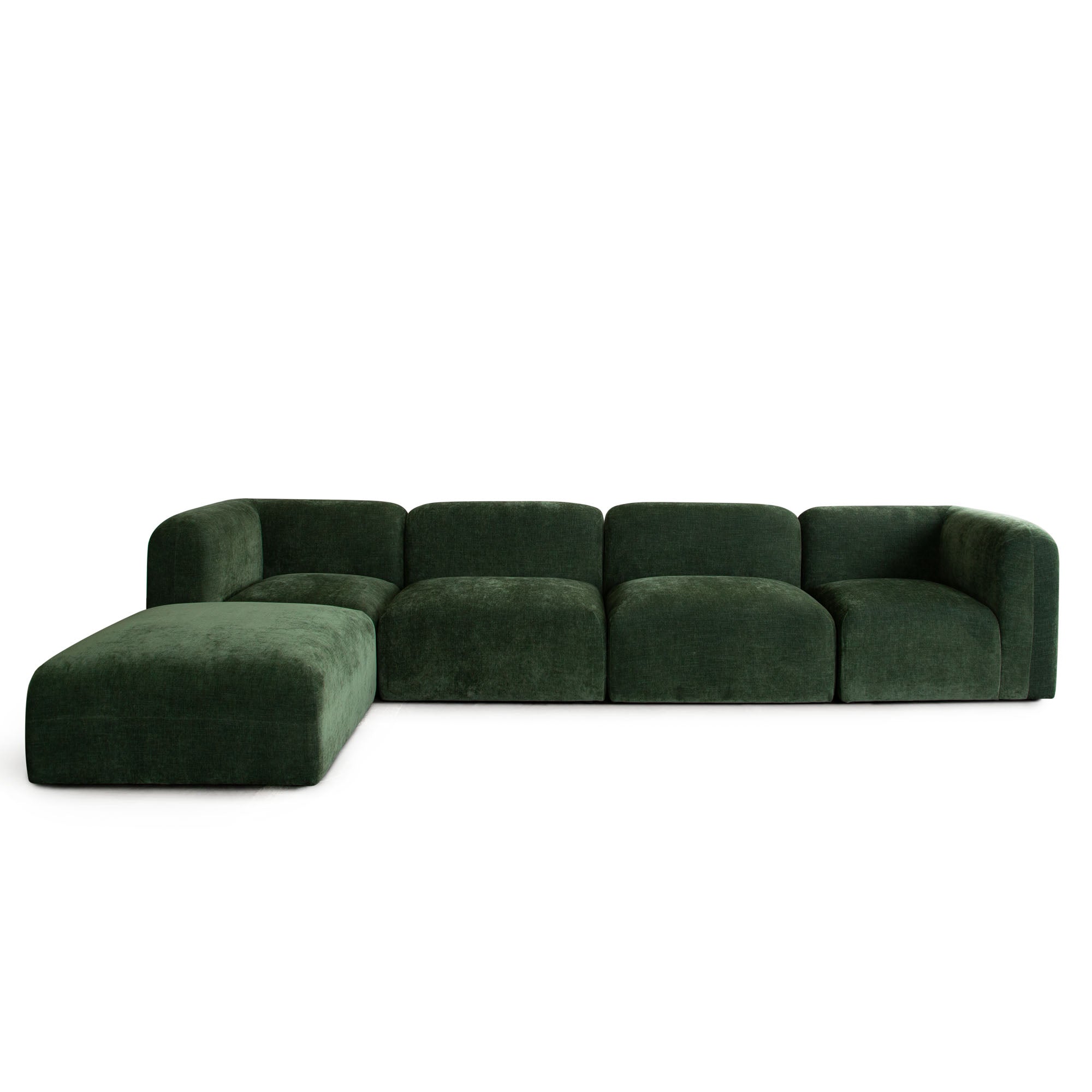 Echo 3PC Modular Sofa in Spruce Green Fabric by Diamond Sofa