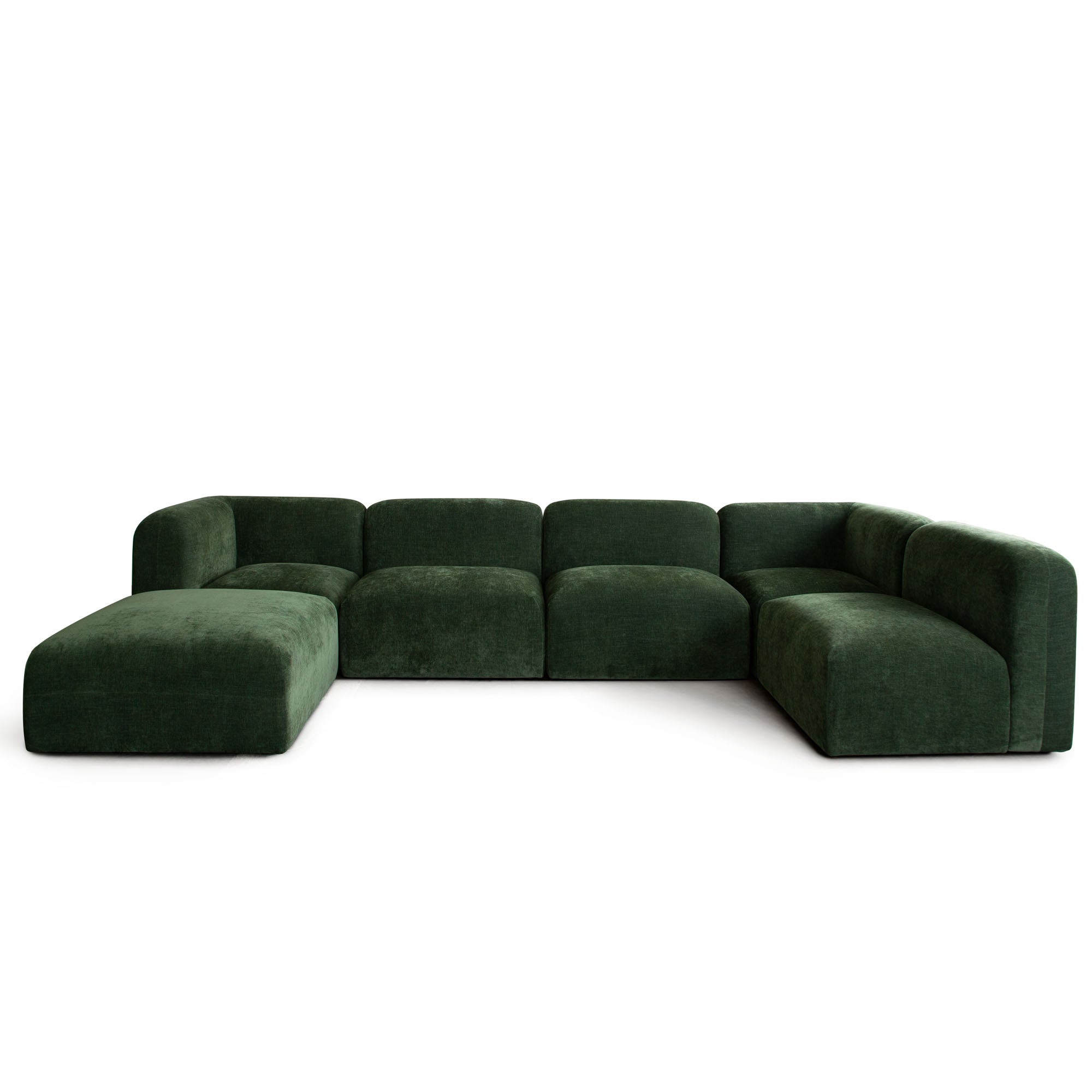 Echo 3PC Modular Sofa in Spruce Green Fabric by Diamond Sofa