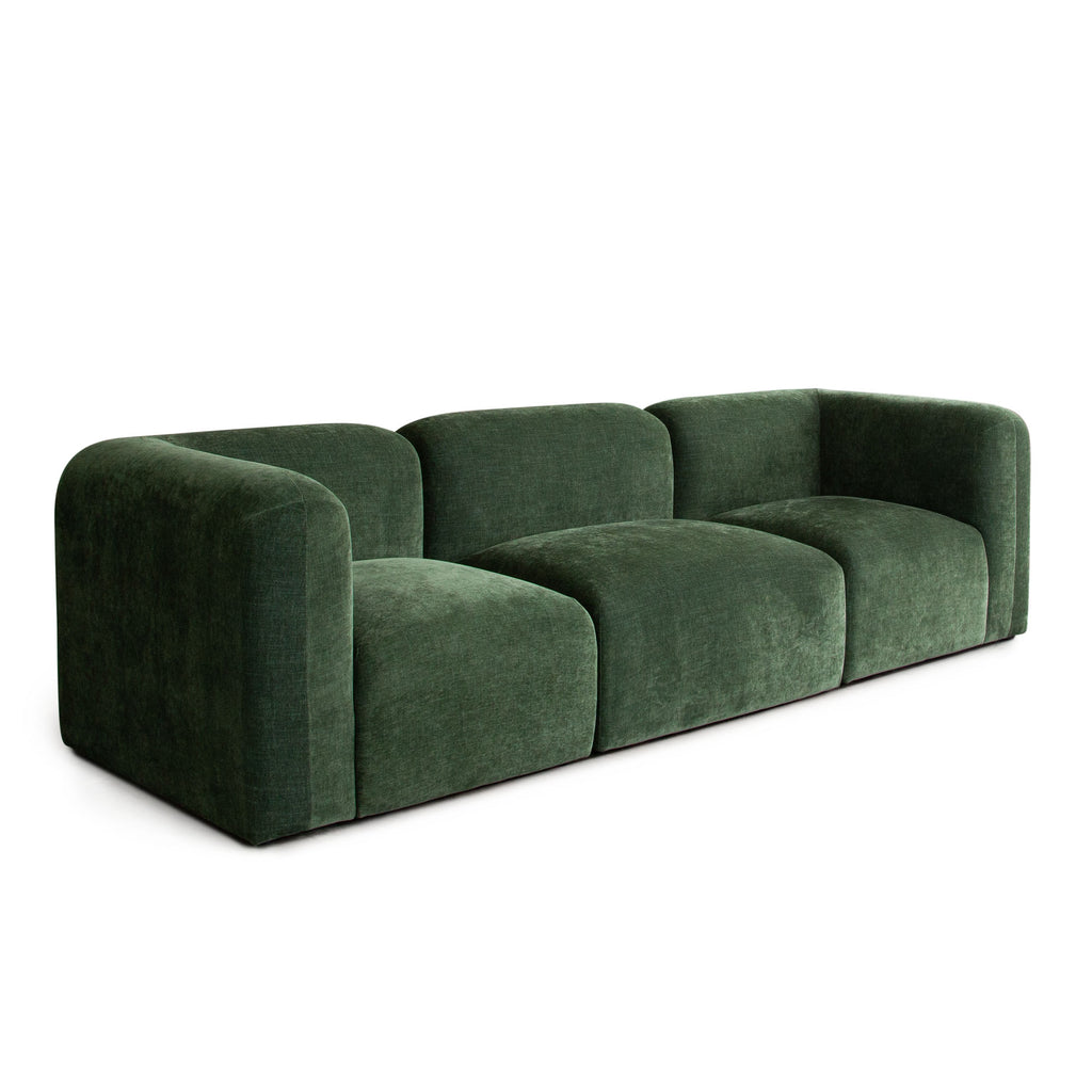 Echo 3PC Modular Sofa in Spruce Green Fabric by Diamond Sofa