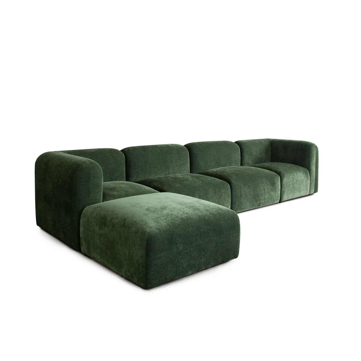 Echo 3PC Modular Sofa in Spruce Green Fabric by Diamond Sofa
