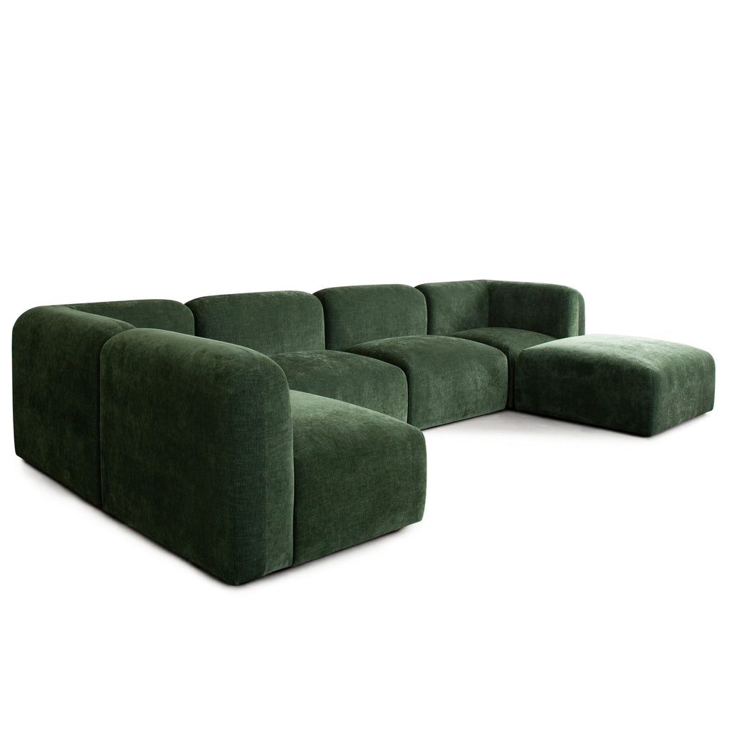 Echo 3PC Modular Sofa in Spruce Green Fabric by Diamond Sofa