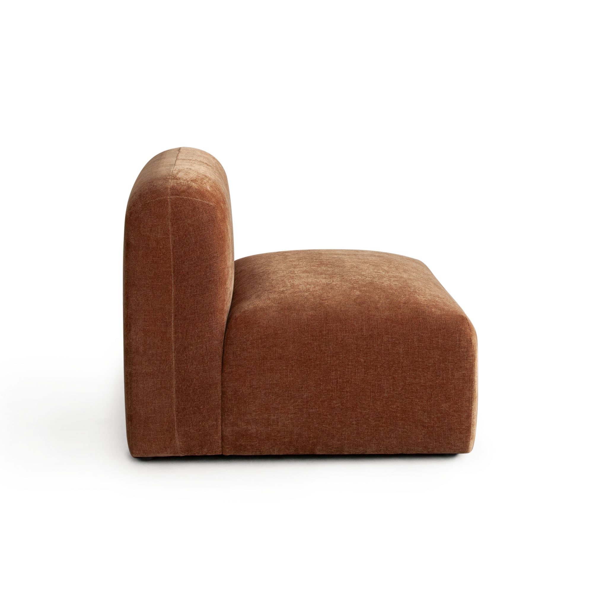 Echo Armless Chair in Amber Fabric by Diamond Sofa
