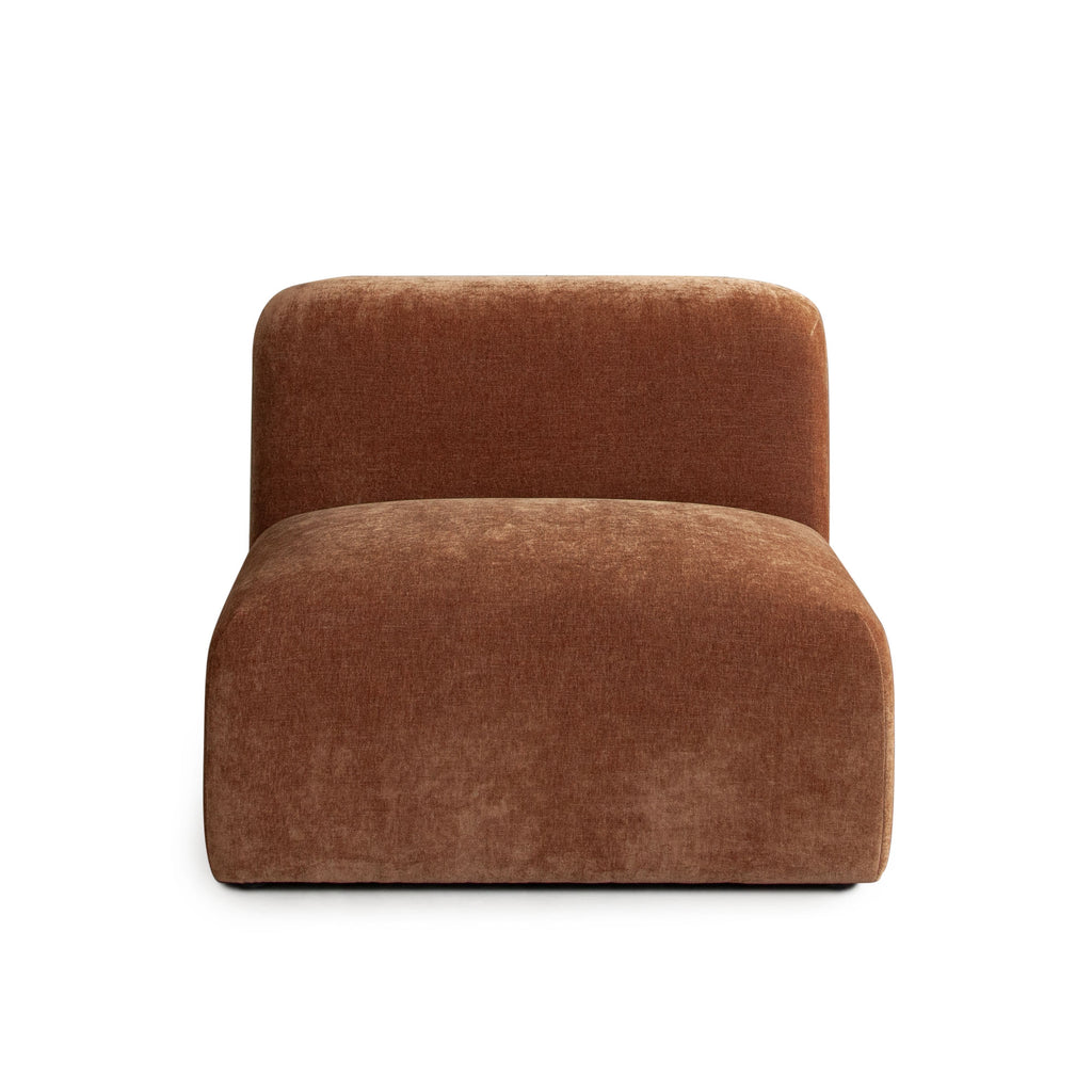 Echo Armless Chair in Amber Fabric by Diamond Sofa