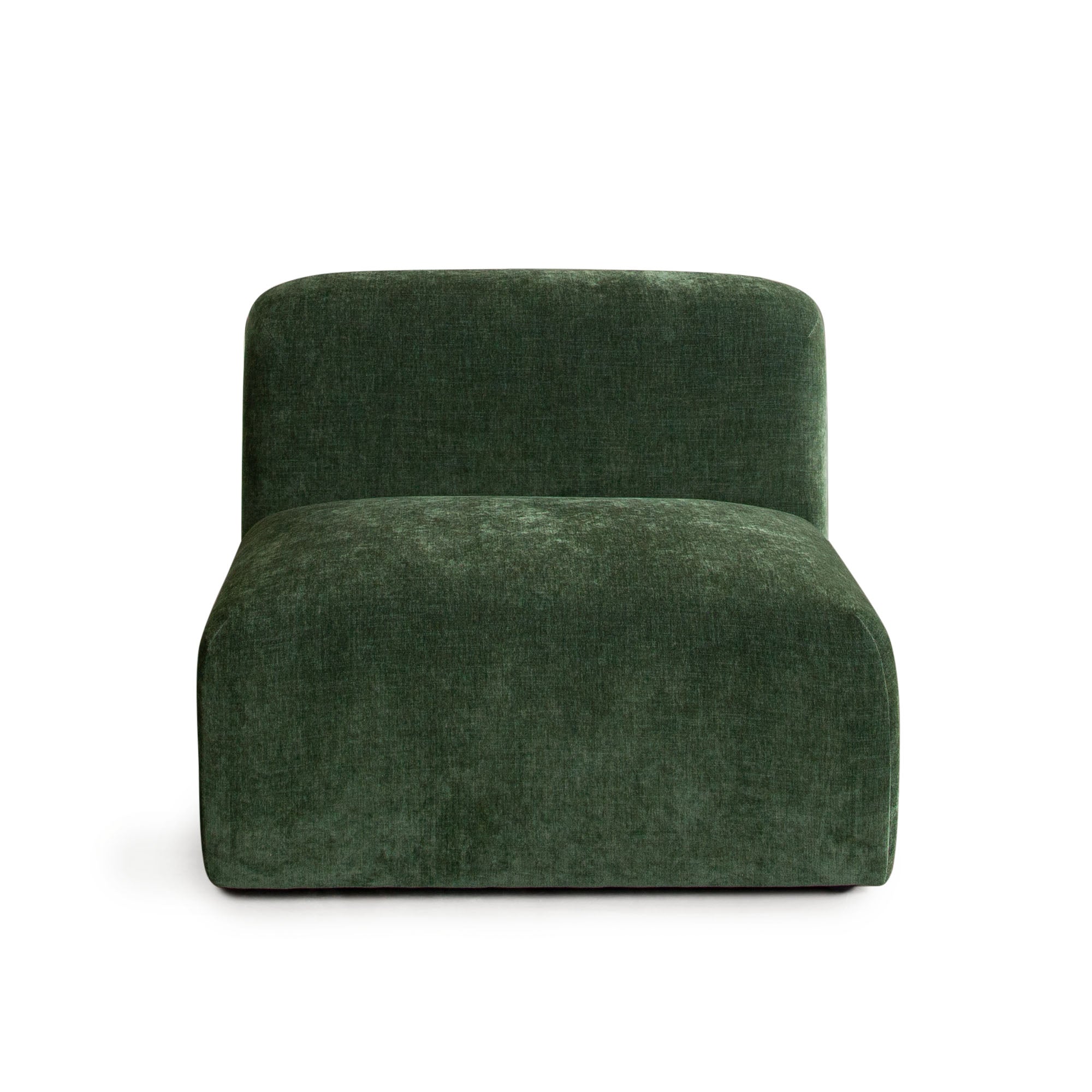 Echo Armless Chair in Spruce Green Fabric by Diamond Sofa