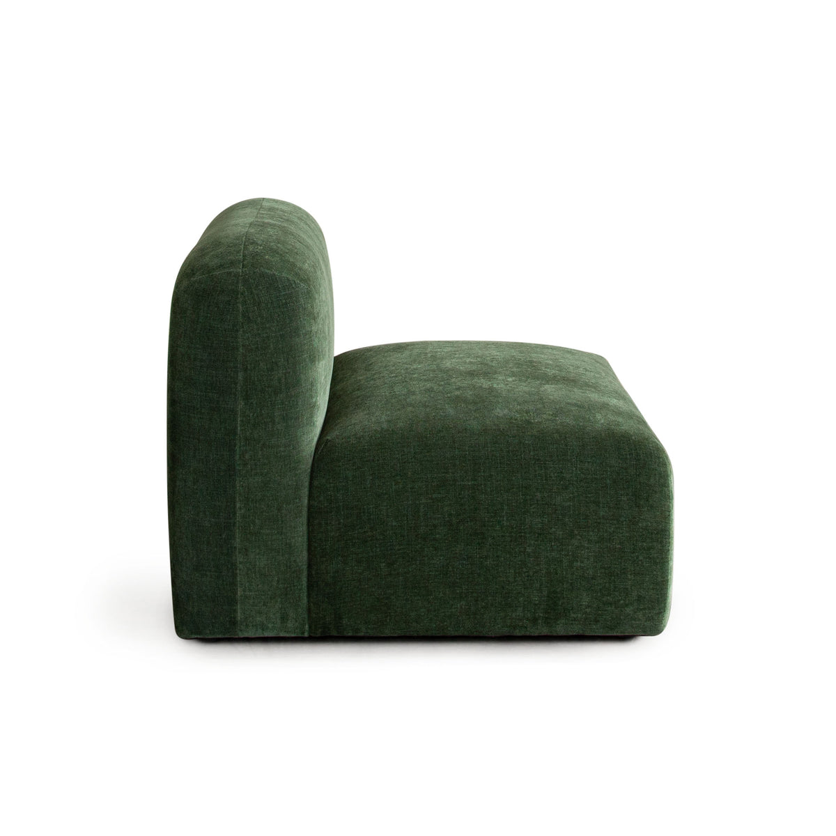Echo Armless Chair in Spruce Green Fabric by Diamond Sofa