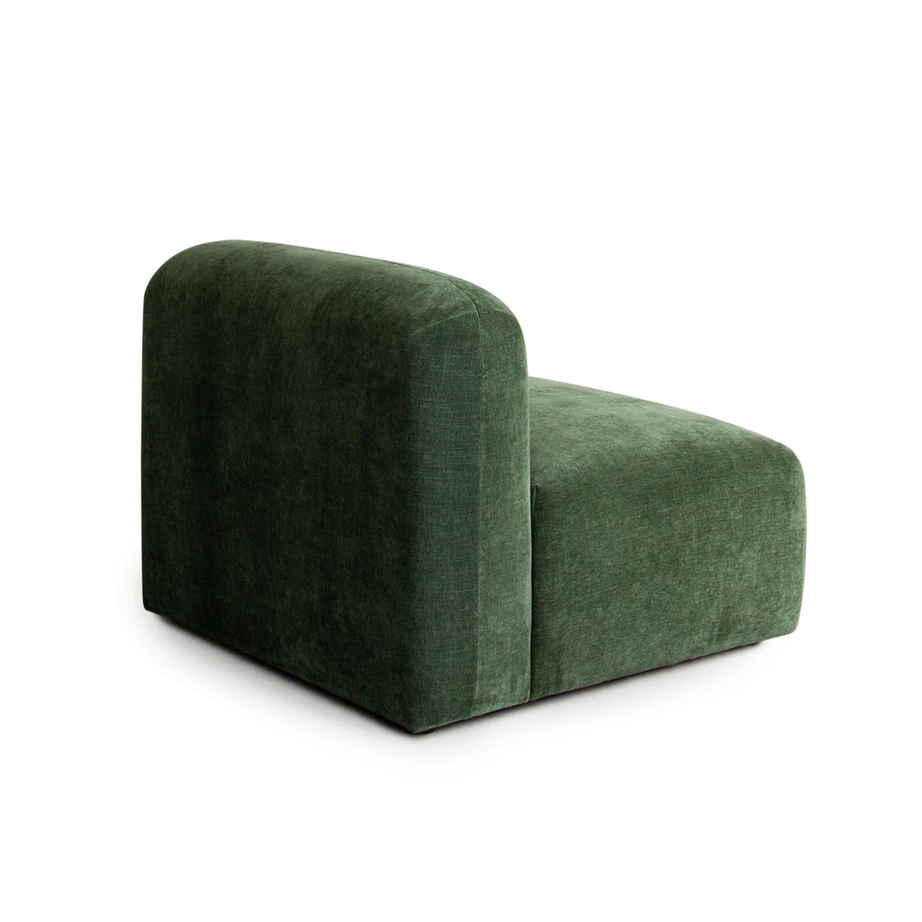 Echo Armless Chair in Spruce Green Fabric by Diamond Sofa