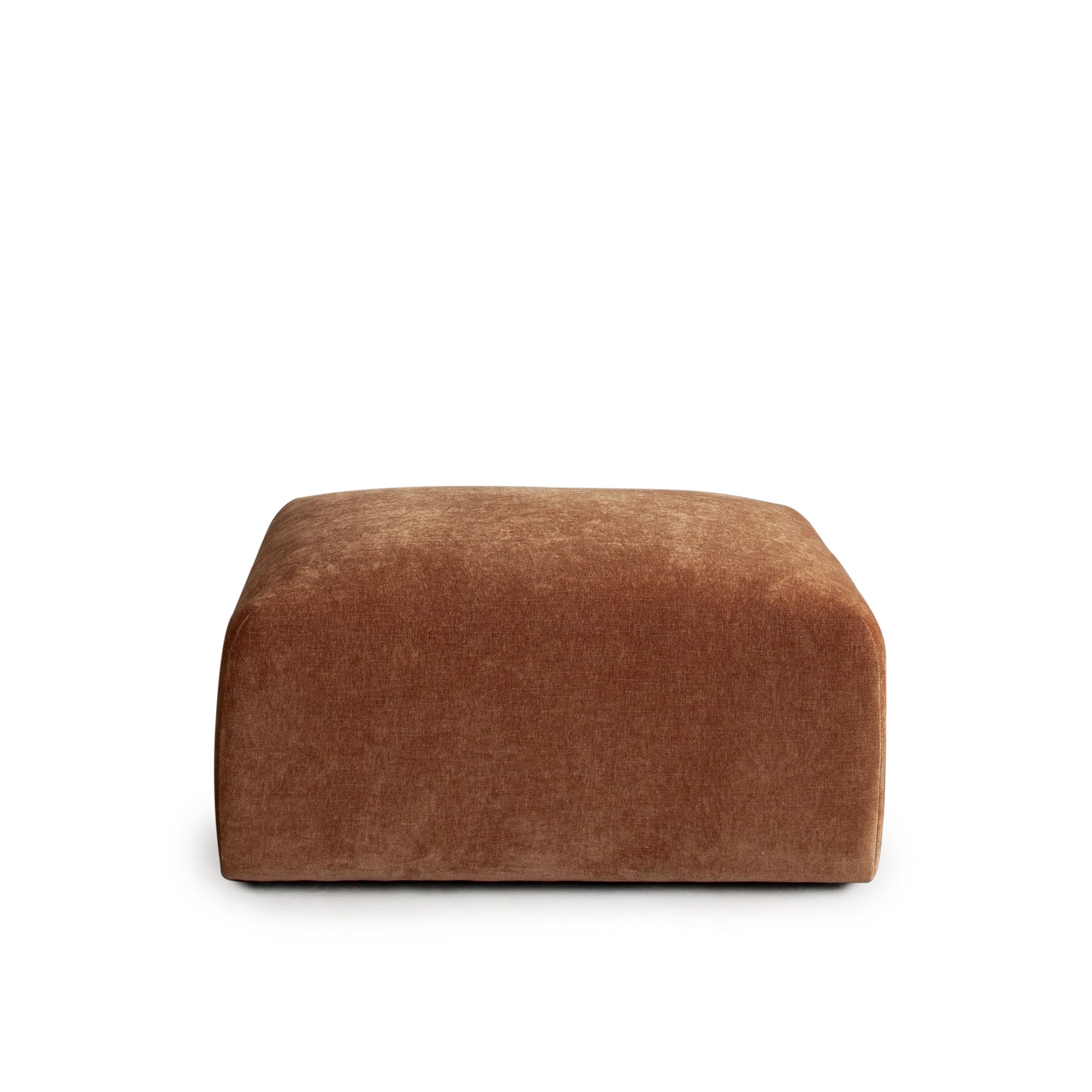 Echo Square Ottoman in Amber Fabric by Diamond Sofa