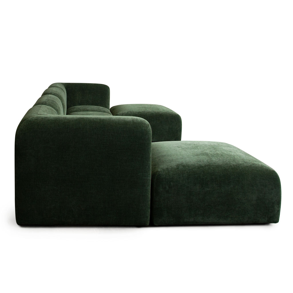 Echo Square Ottoman in Spruce Green Fabric by Diamond Sofa