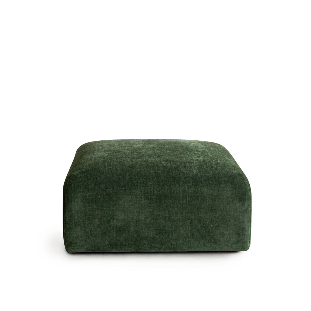 Echo Square Ottoman in Spruce Green Fabric by Diamond Sofa