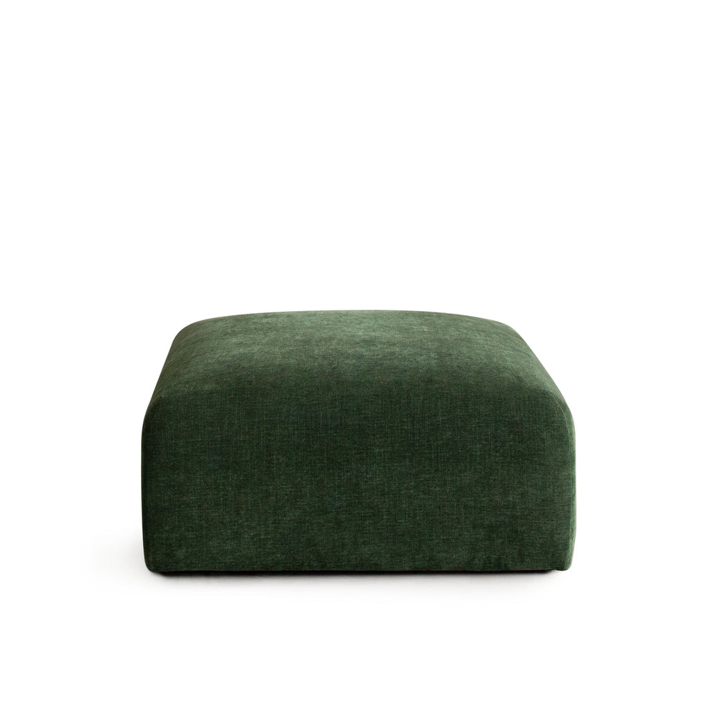 Echo Square Ottoman in Spruce Green Fabric by Diamond Sofa