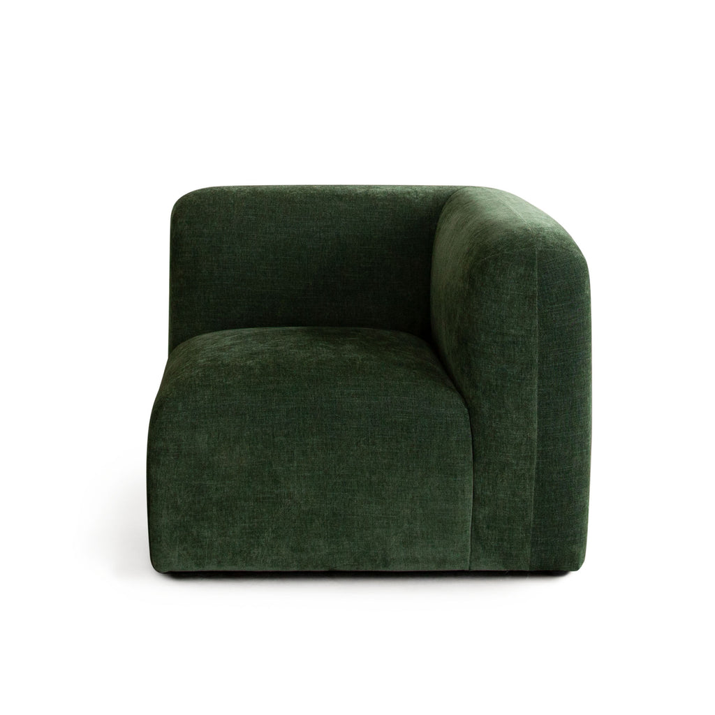 Echo Universal Square Corner Chair in Spruce Green Fabric by Diamond Sofa
