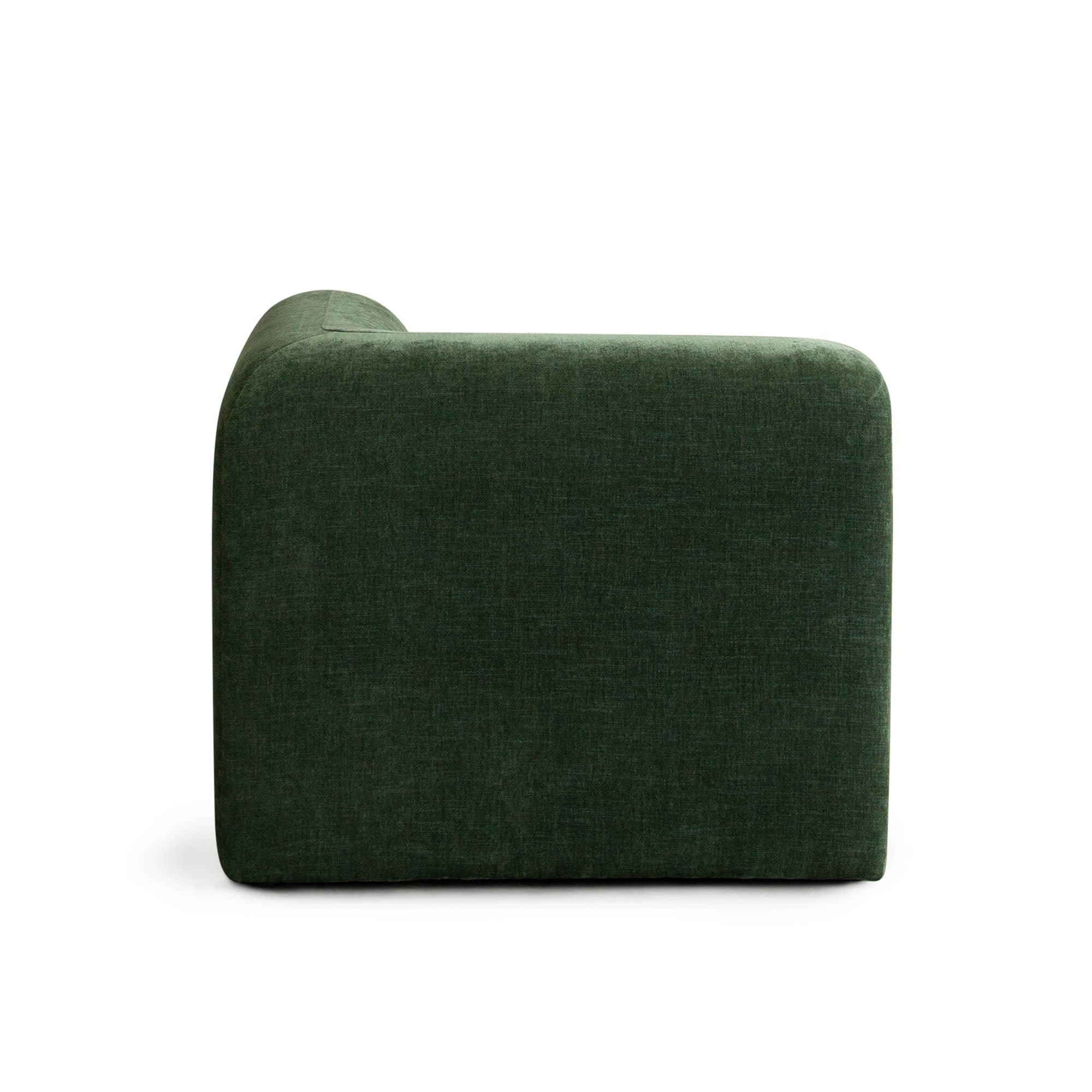 Echo Universal Square Corner Chair in Spruce Green Fabric by Diamond Sofa
