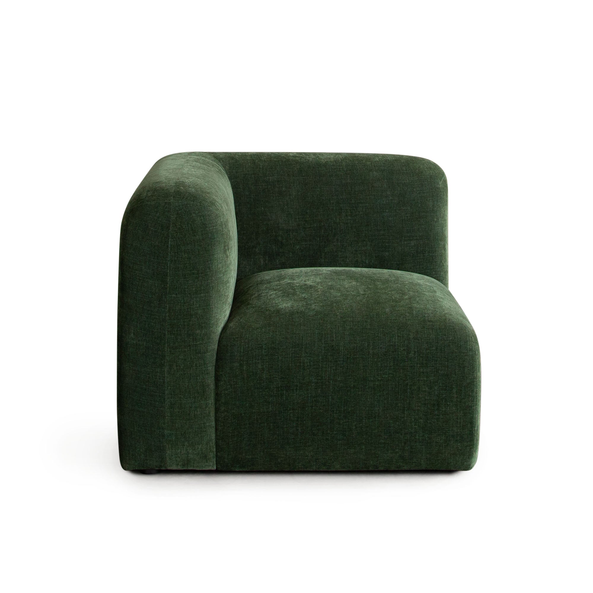 Echo Universal Square Corner Chair in Spruce Green Fabric by Diamond Sofa