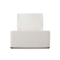 Eve Queen Bed in Elite Ivory Fabric w/ Contoured Headboard & Footboard by Diamond Sofa