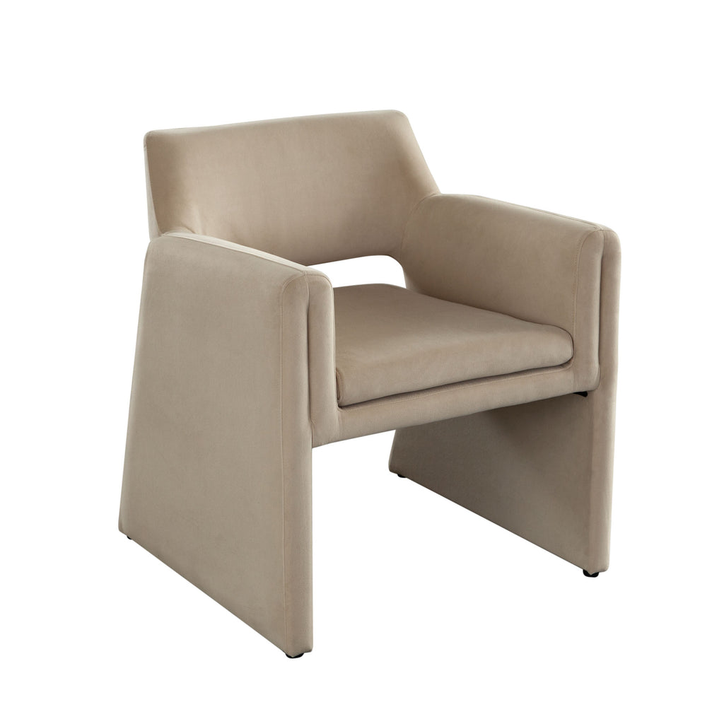 Flynn Dining/Accent Chair in Light Camel Performance Velvet by Diamond Sofa