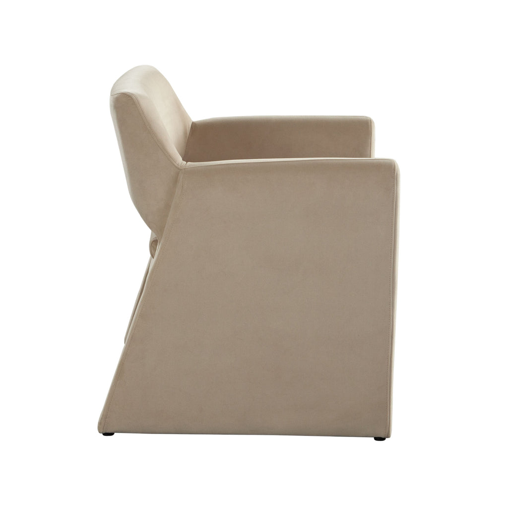 Flynn Dining/Accent Chair in Light Camel Performance Velvet by Diamond Sofa