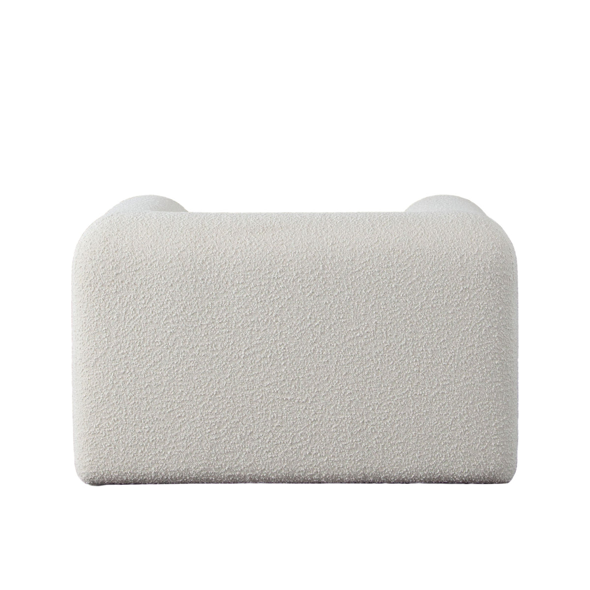 Form Chair in Ivory Boucle Fabric by Diamond Sofa