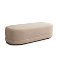Fox Oval Accent Bench in Camel Performance Velvet by Diamond Sofa