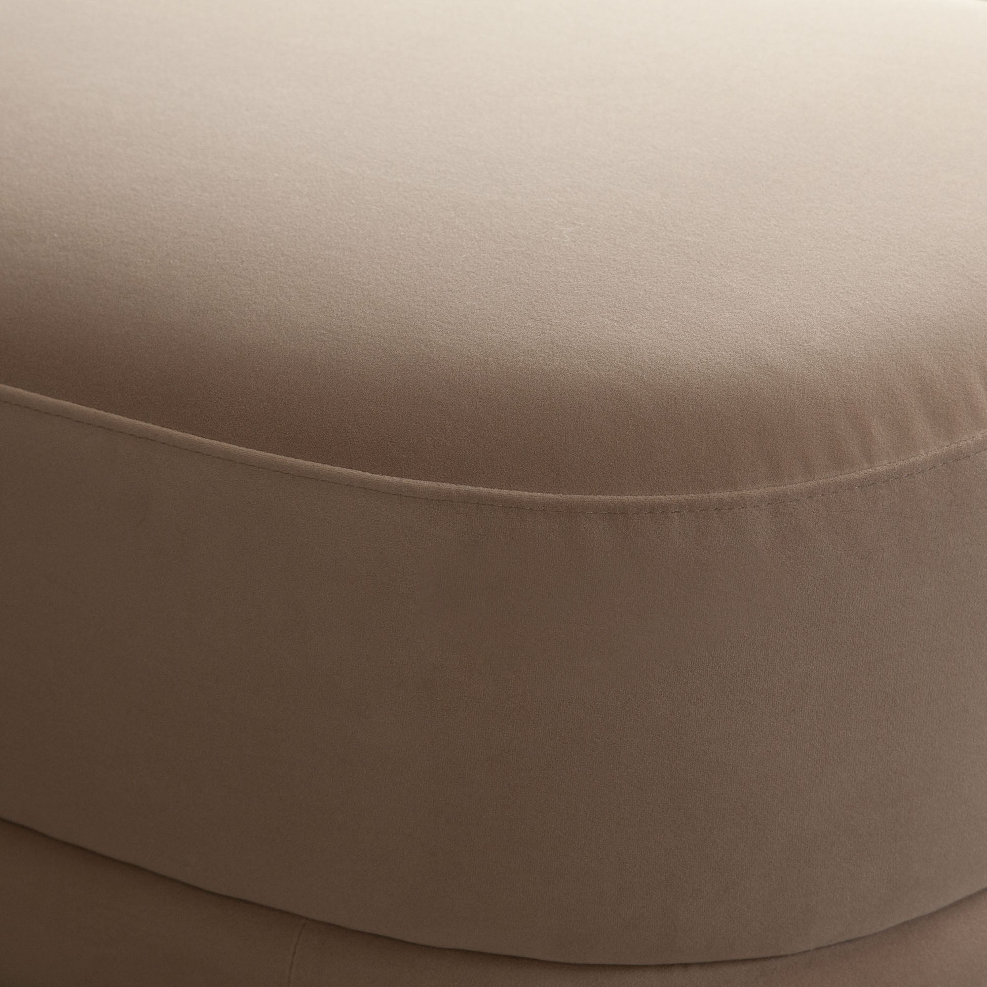 Fox Oval Accent Bench in Camel Performance Velvet by Diamond Sofa - styled in a staged room by Center Stage Home Design