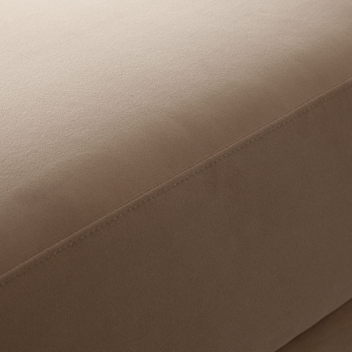Fox Oval Accent Bench in Camel Performance Velvet by Diamond Sofa - styled in a staged room by Center Stage Home Design