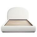 Fox Queen Bed in White Performance Fabric w/ Arch Headboard by Diamond Sofa