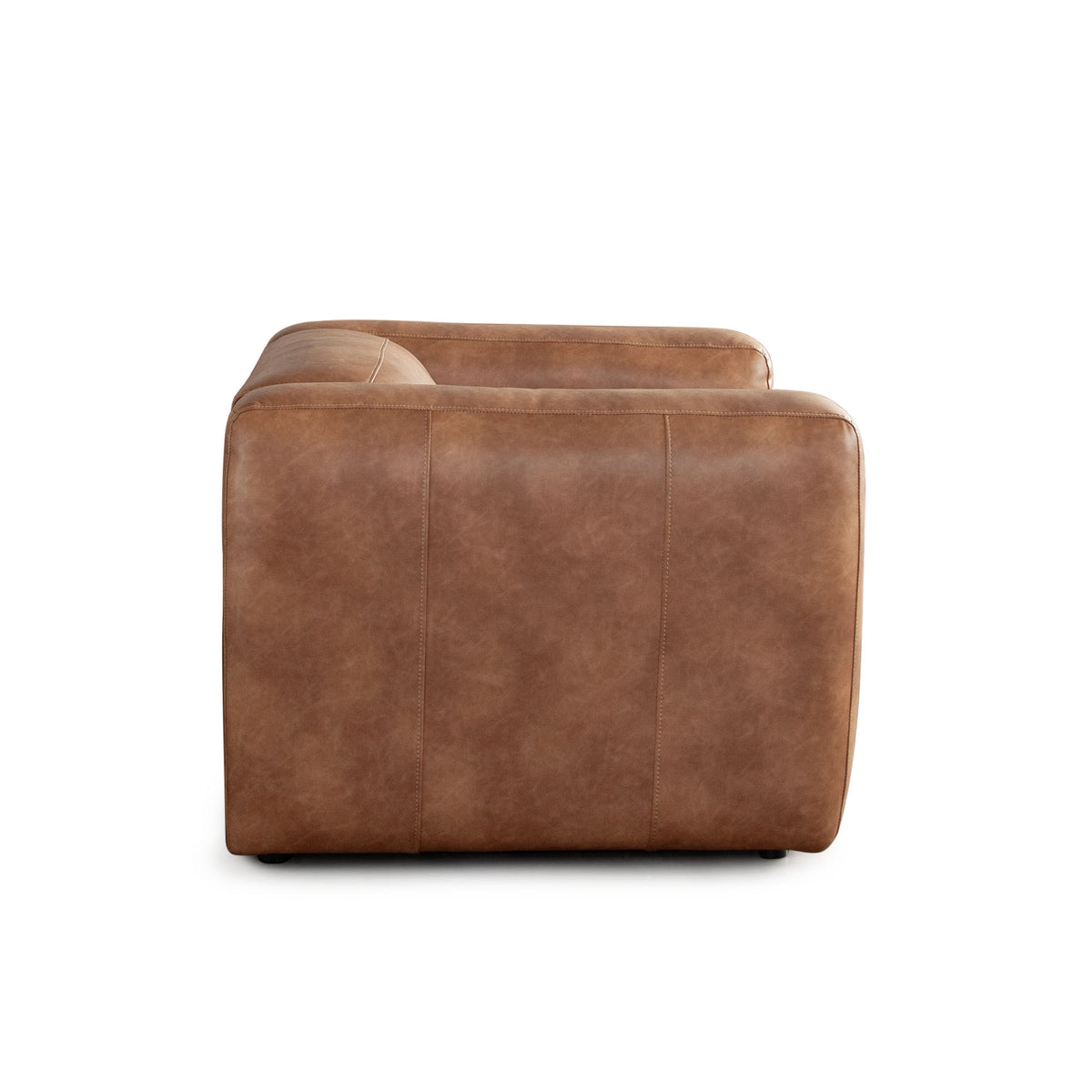 Hyde Chair in Saddle Brown Leatherette by Diamond Sofa