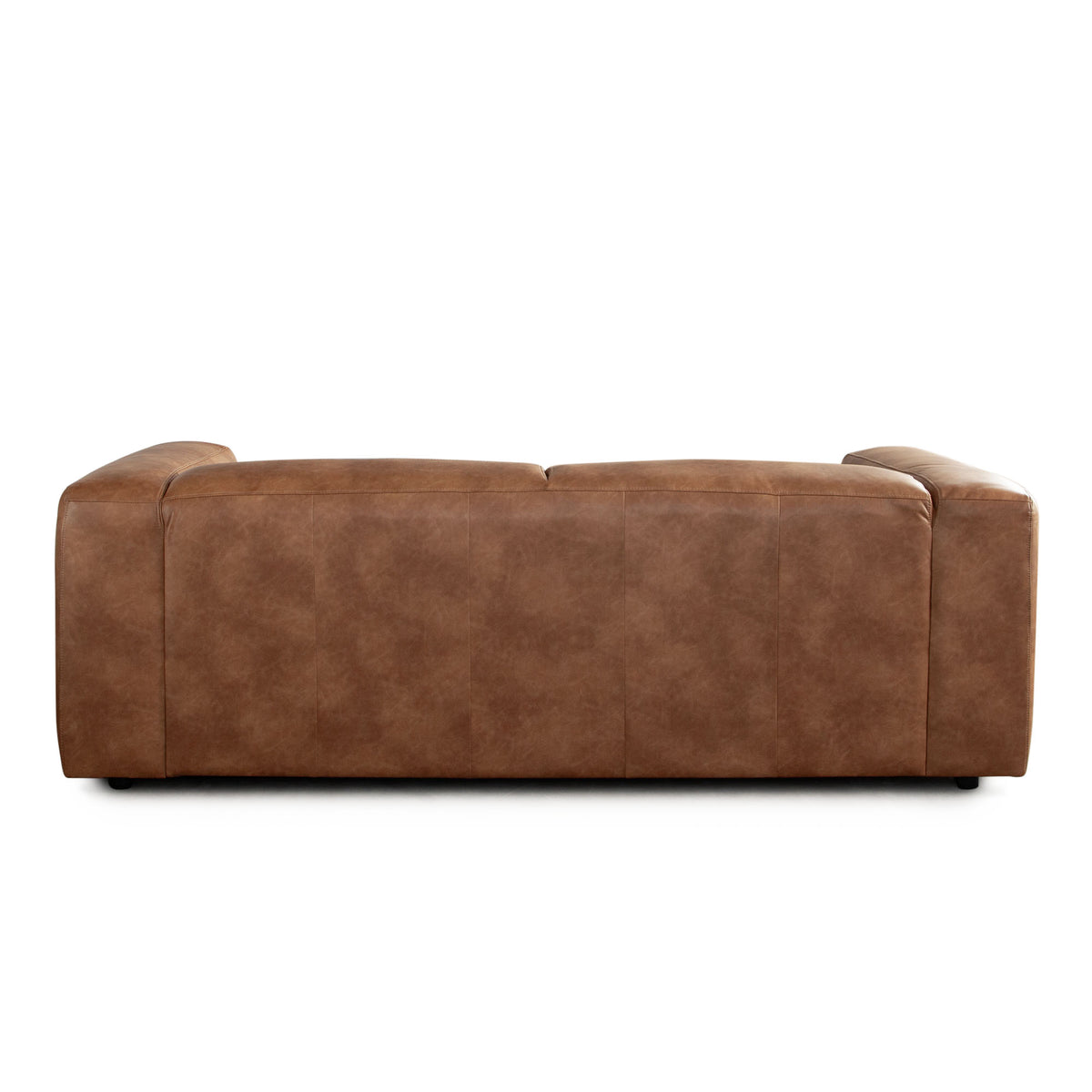 Hyde Sofa in Saddle Brown Leatherette by Diamond Sofa