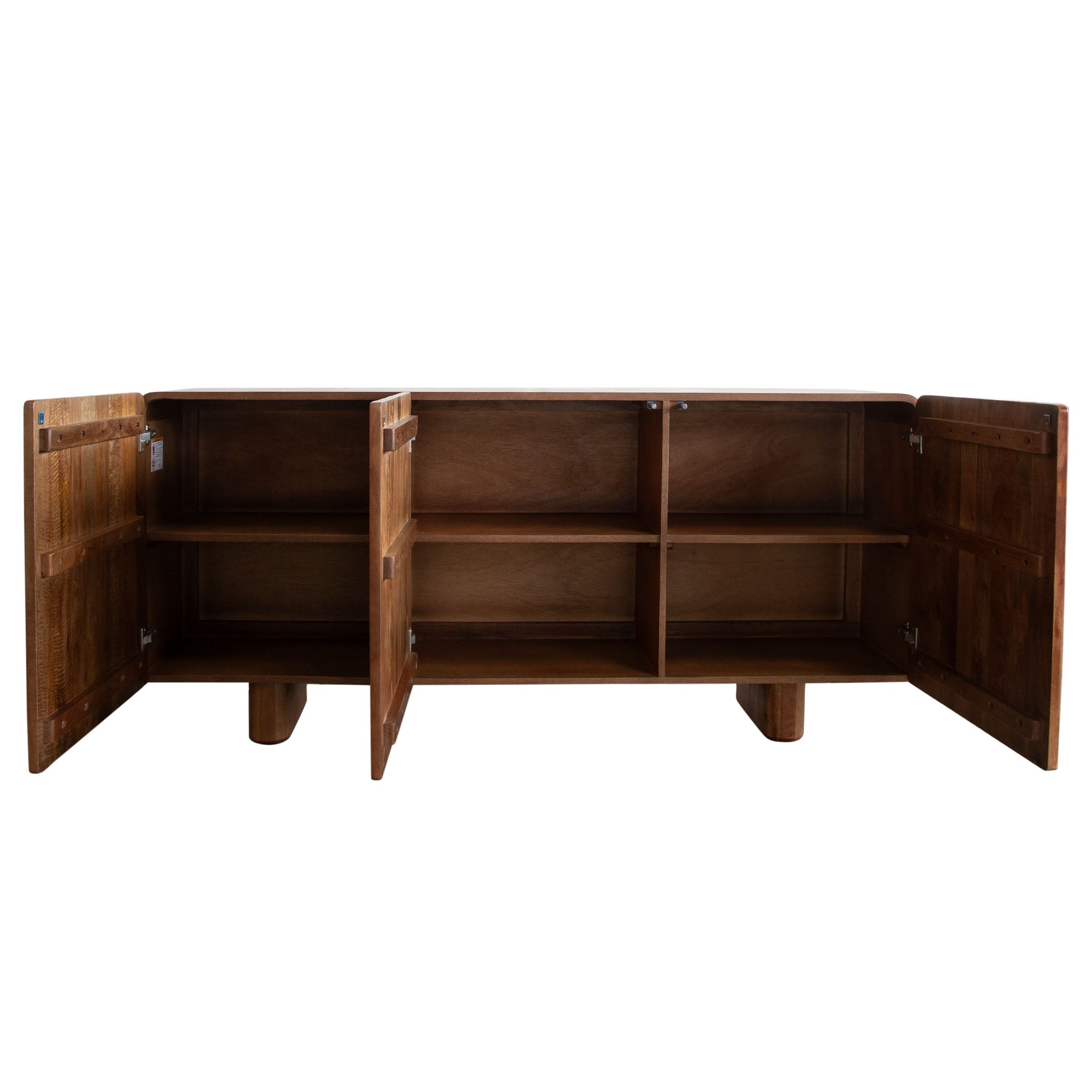 Indigo Solid Wood 3-Door Sideboard in Honey Finish by Diamond Sofa