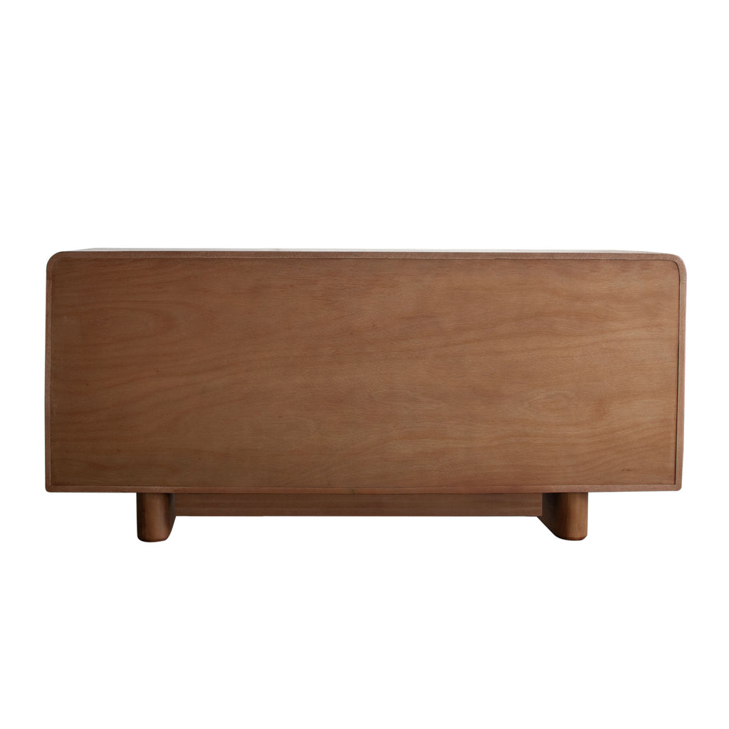 Indigo Solid Wood 3-Door Sideboard in Honey Finish by Diamond Sofa