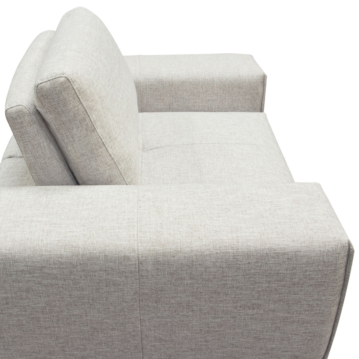Jazz Modular 1-Seater with Adjustable Backrest in Light Brown Fabric by Diamond Sofa - styled in a staged room by Center Stage Home Design