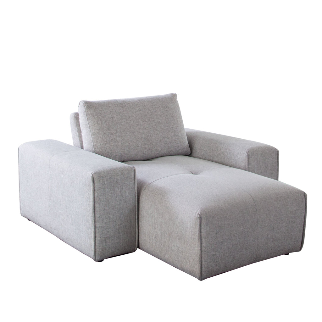 Jazz Modular 3-Seater Chaise Sectional with Adjustable Backrests in Light Brown Fabric by Diamond Sofa