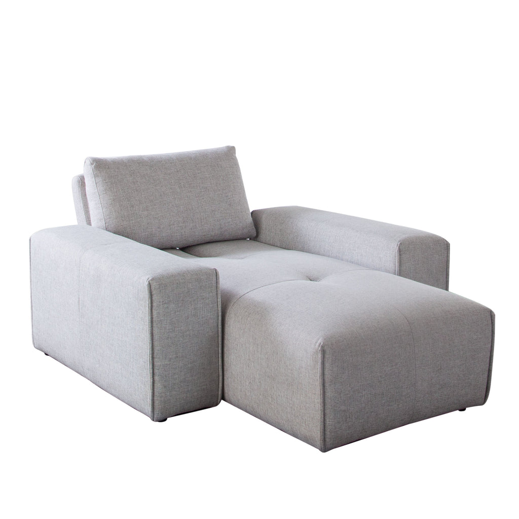Jazz Modular 3-Seater Chaise Sectional with Adjustable Backrests in Light Brown Fabric by Diamond Sofa