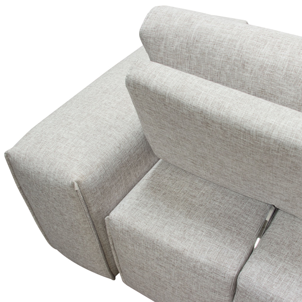 Jazz Modular 5-Seater Corner Sectional with Adjustable Backrests in Light Brown Fabric by Diamond Sofa - styled in a staged room by Center Stage Home Design