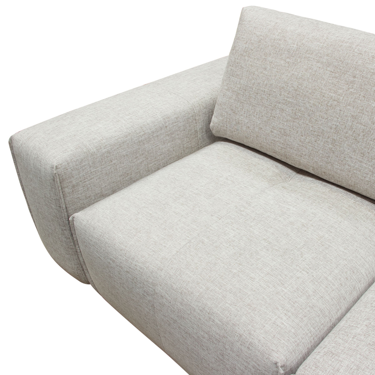Jazz Modular 5-Seater Corner Sectional with Adjustable Backrests in Light Brown Fabric by Diamond Sofa - styled in a staged room by Center Stage Home Design