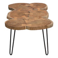 Joss Natural Acacia One of a Kind Live Edge Rectangle Cocktail Table w/ Black Hairpin Legs by Diamond Sofa