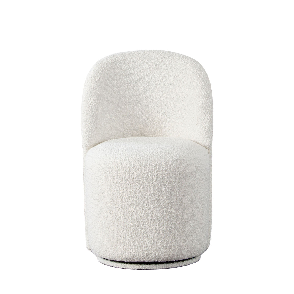 Kendall Dining/Accent Swivel Chair in Ivory Boucle Fabric by Diamond Sofa