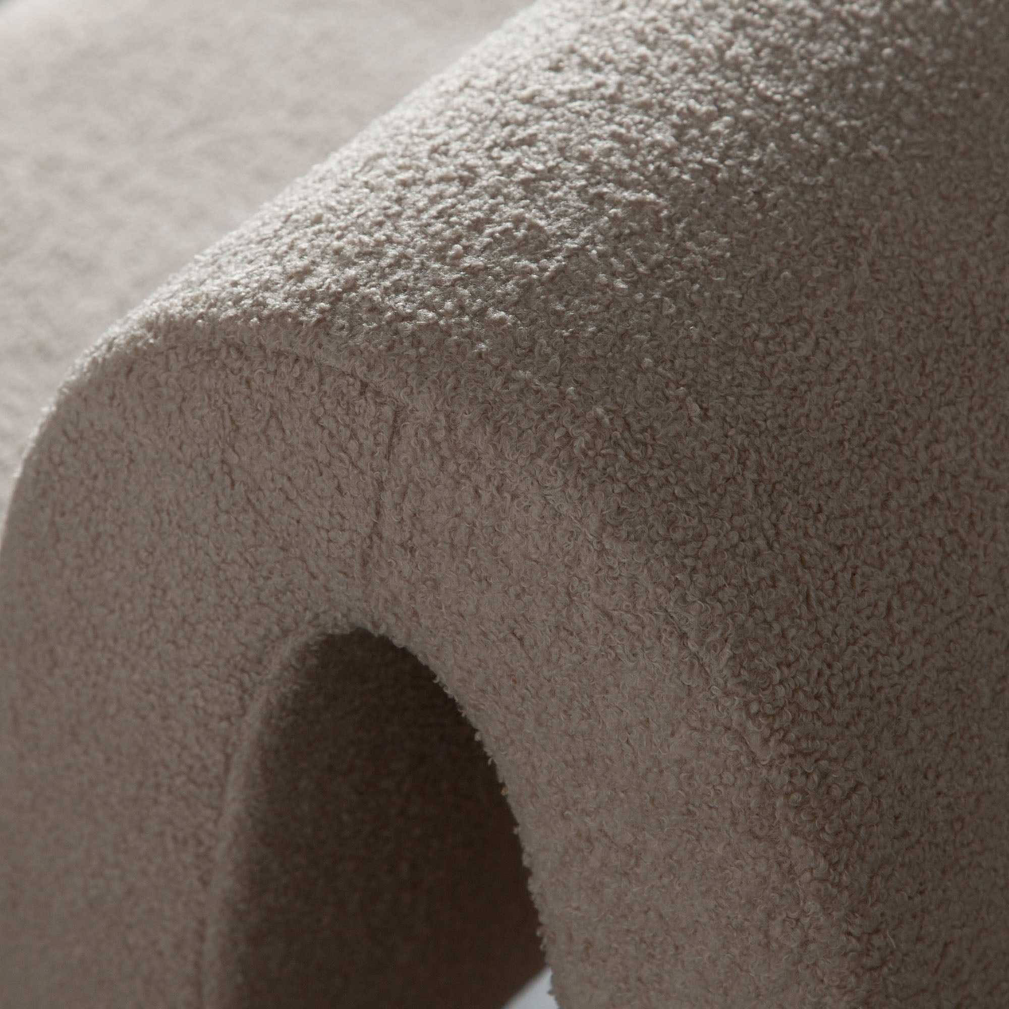 Lana Accent Chair in Camel Looped Shearling Fabric by Diamond Sofa - styled in a staged room by Center Stage Home Design