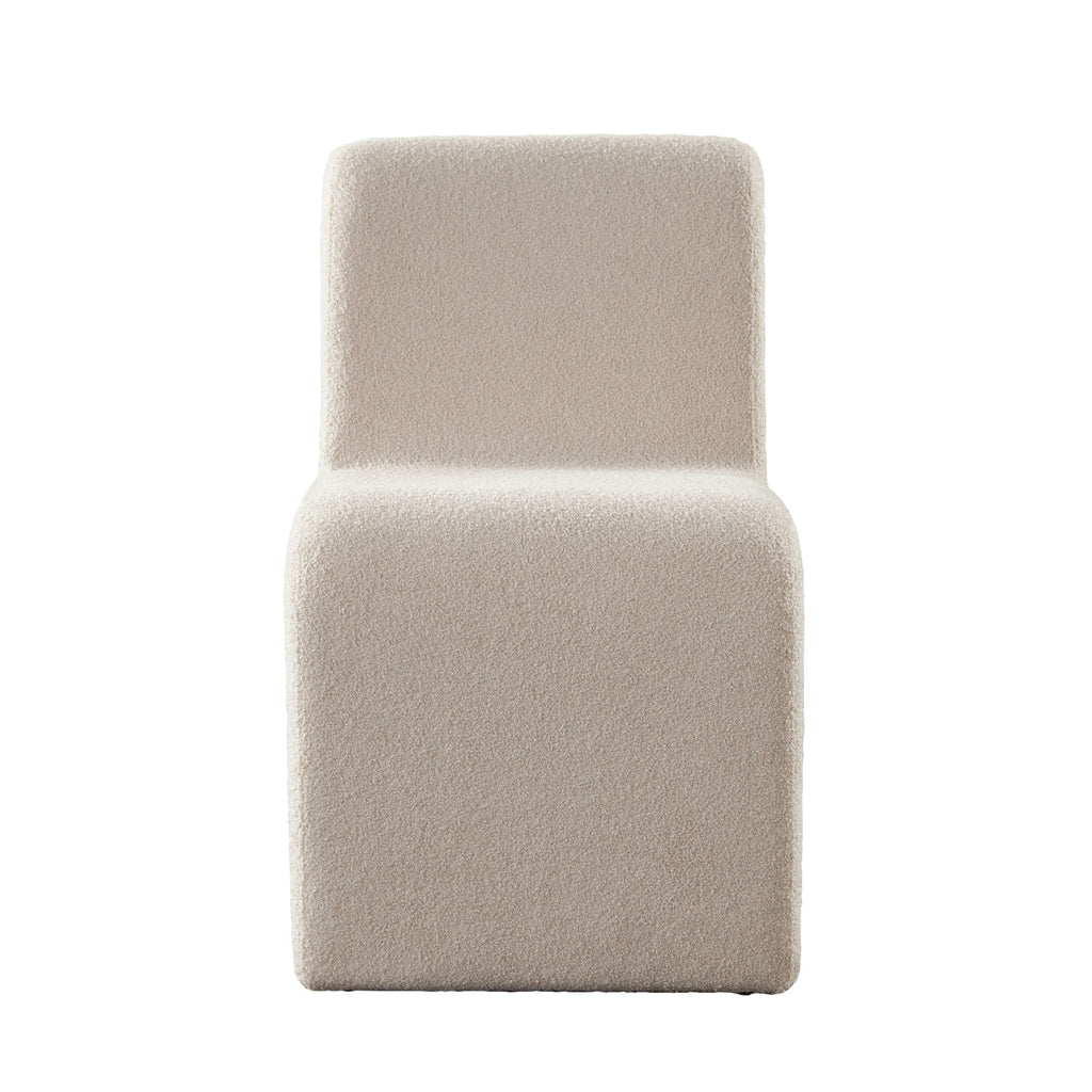 Lana Dining Chair in Camel Looped Shearling Fabric by Diamond Sofa