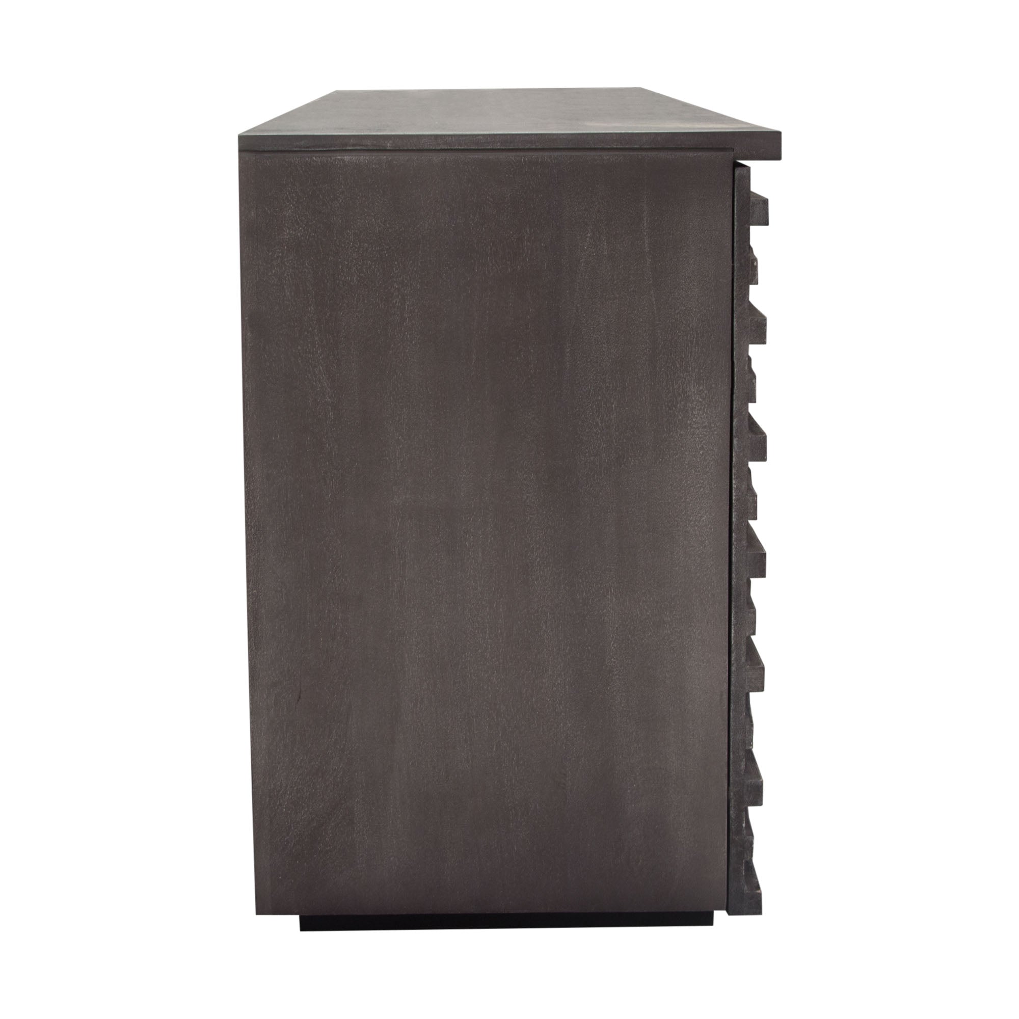 Bastille 69" 3-Door Solid Acacia Wood Sideboard in Smoke Grey Finish by Diamond Sofa
