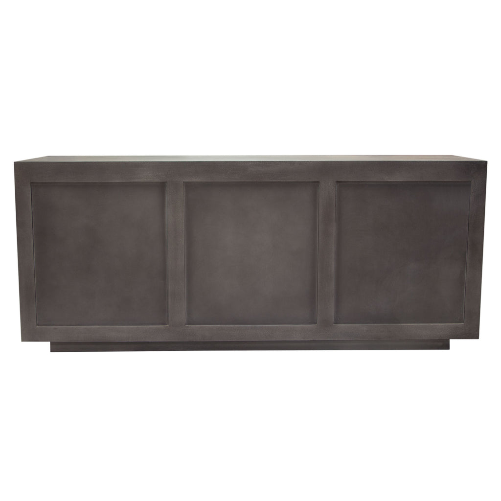 Bastille 69" 3-Door Solid Acacia Wood Sideboard in Smoke Grey Finish by Diamond Sofa