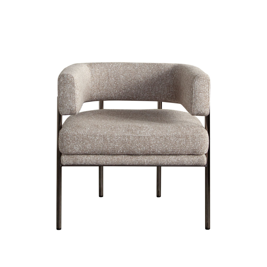 Lark 2-Pack Dining/Accent Chair in Wheat Polyester Fabric w/ Black Metal Frame by Diamond Sofa