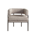 Lark 2-Pack Dining/Accent Chair in Wheat Polyester Fabric w/ Black Metal Frame by Diamond Sofa