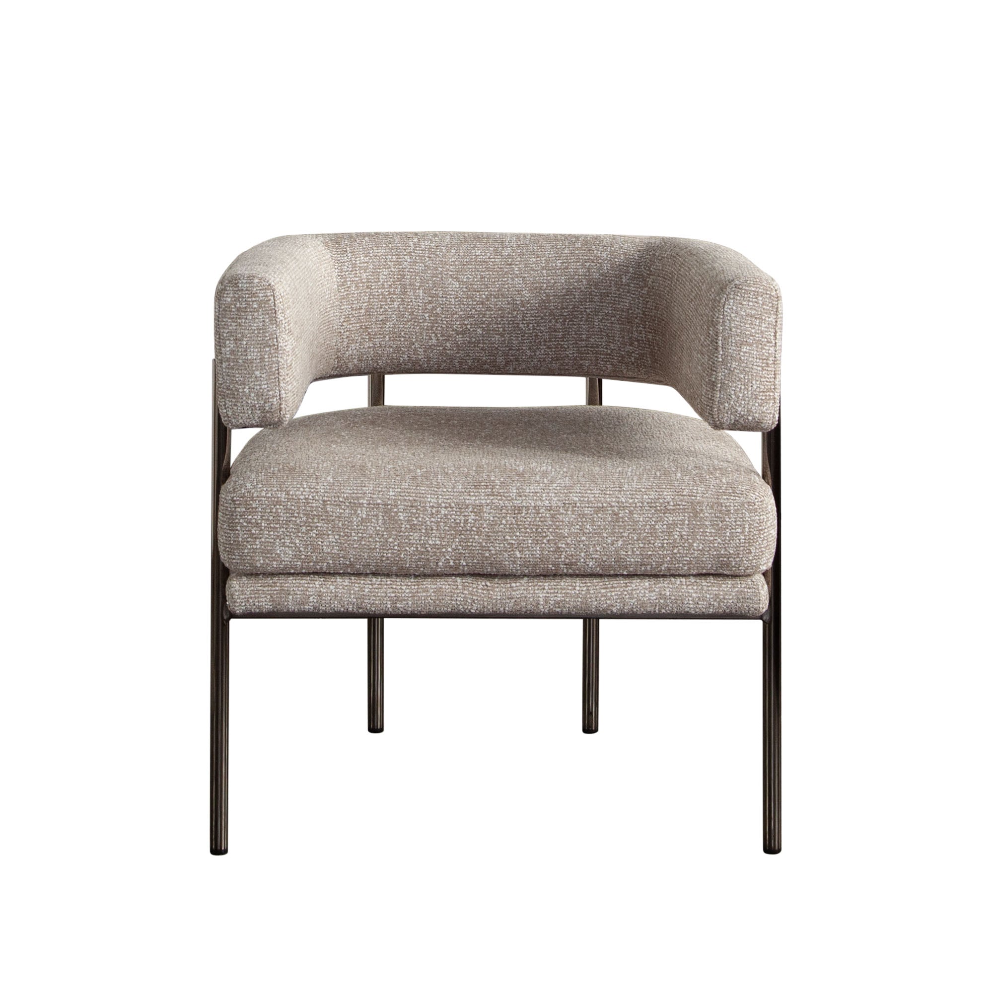 Lark 2-Pack Dining/Accent Chair in Wheat Polyester Fabric w/ Black Metal Frame by Diamond Sofa