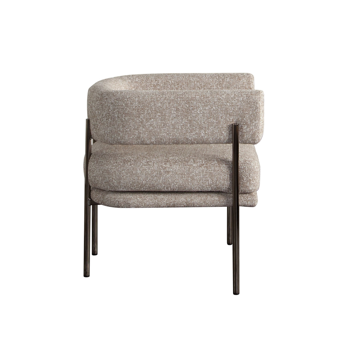 Lark 2-Pack Dining/Accent Chair in Wheat Polyester Fabric w/ Black Metal Frame by Diamond Sofa