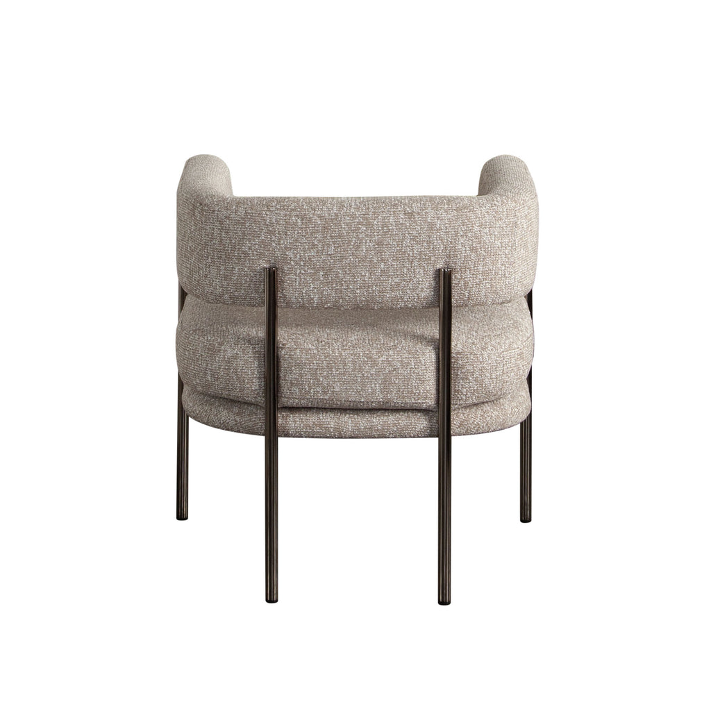 Lark 2-Pack Dining/Accent Chair in Wheat Polyester Fabric w/ Black Metal Frame by Diamond Sofa
