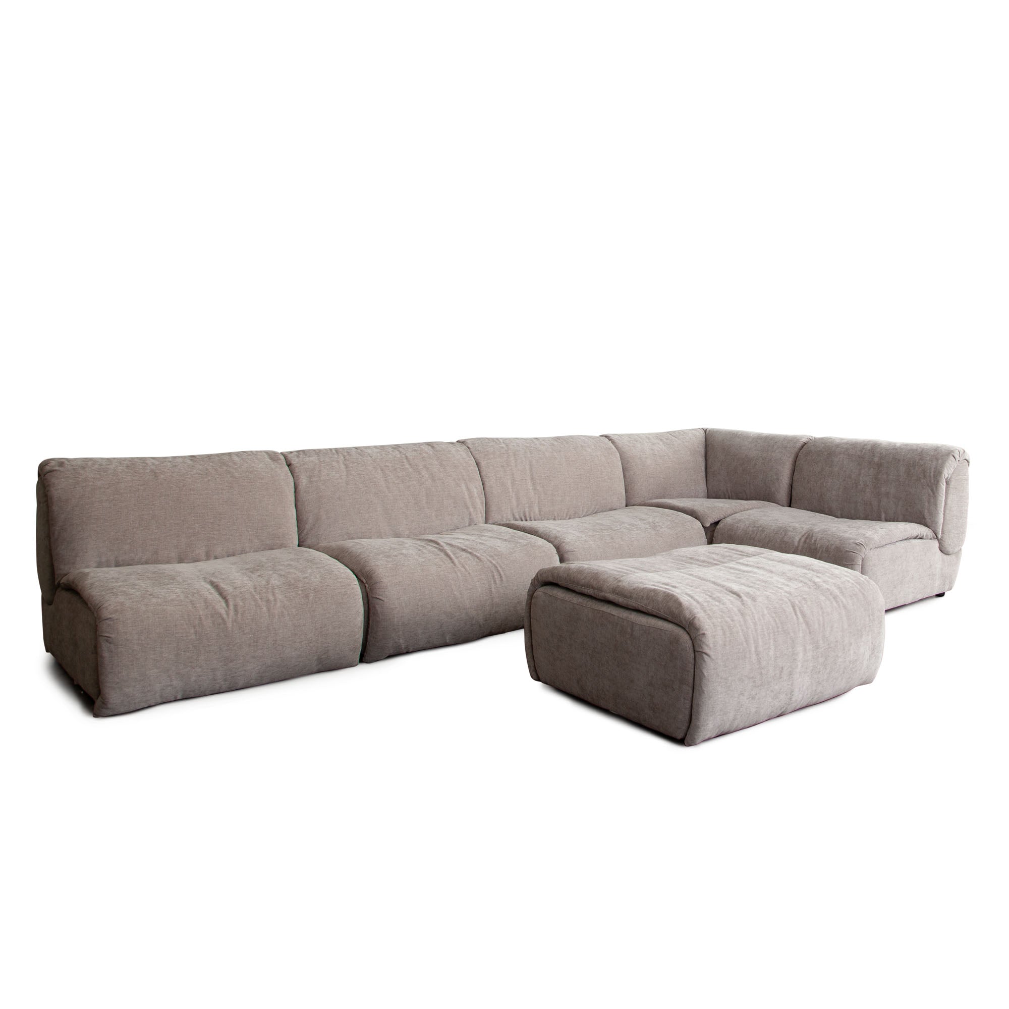 Leigh 6PC Reversible Sectional in Dove Nature Polyester Fabric by Diamond Sofa