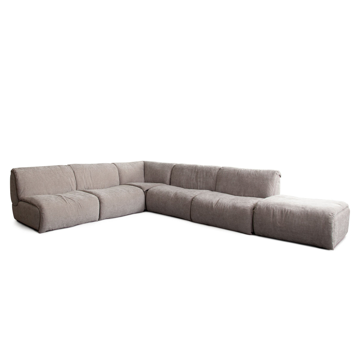 Leigh 6PC Reversible Sectional in Dove Nature Polyester Fabric by Diamond Sofa