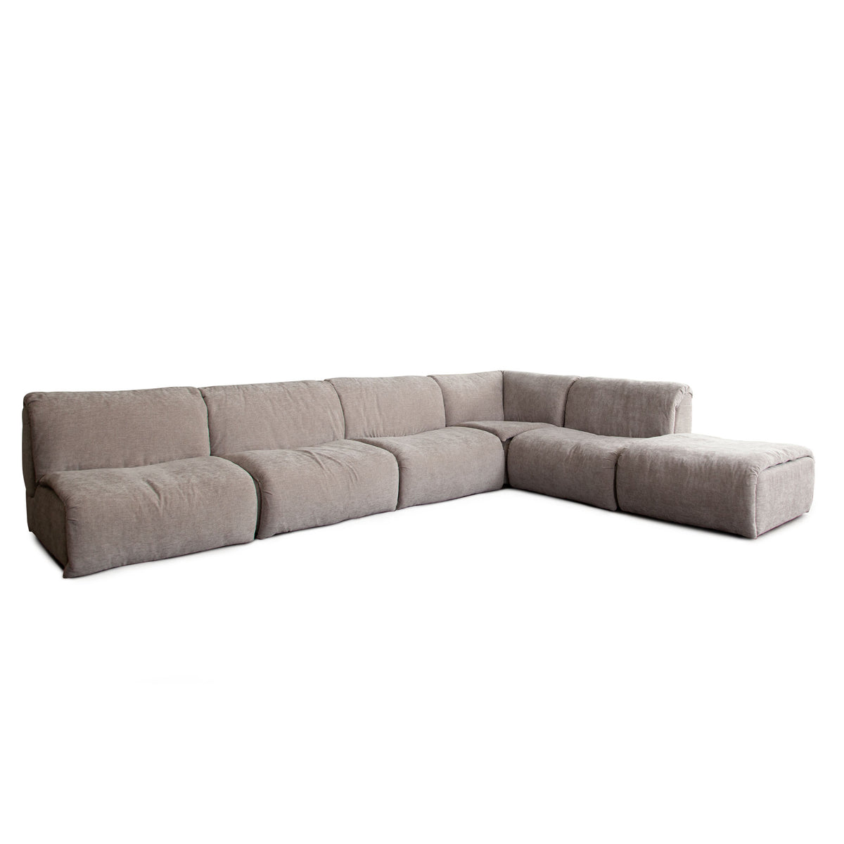 Leigh 6PC Reversible Sectional in Dove Nature Polyester Fabric by Diamond Sofa