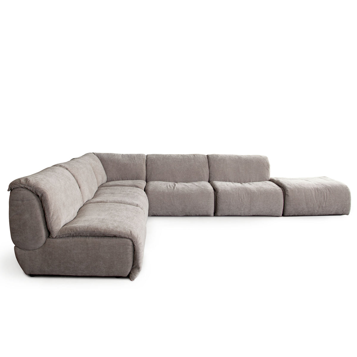 Leigh 6PC Reversible Sectional in Dove Nature Polyester Fabric by Diamond Sofa